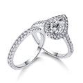925 Sterling Silver Creative Water Drop Zircon Ring