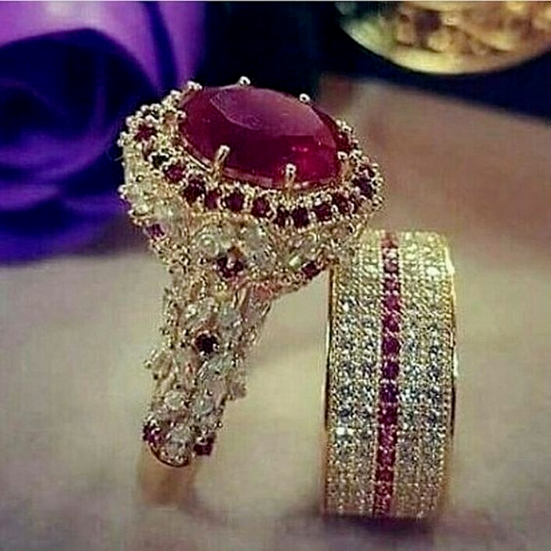Fashionable Women's Diamond Inlaid Rings for Parties