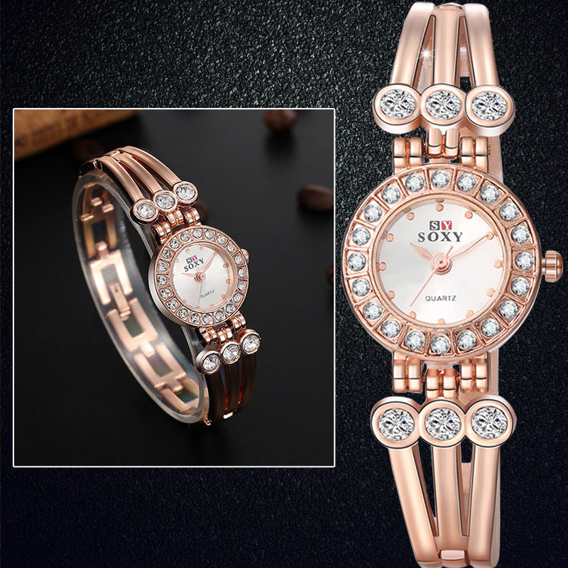 Luxury Women's Bracelet Watch with Hollow Design