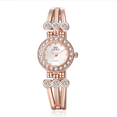Luxury Women's Bracelet Watch with Hollow Design