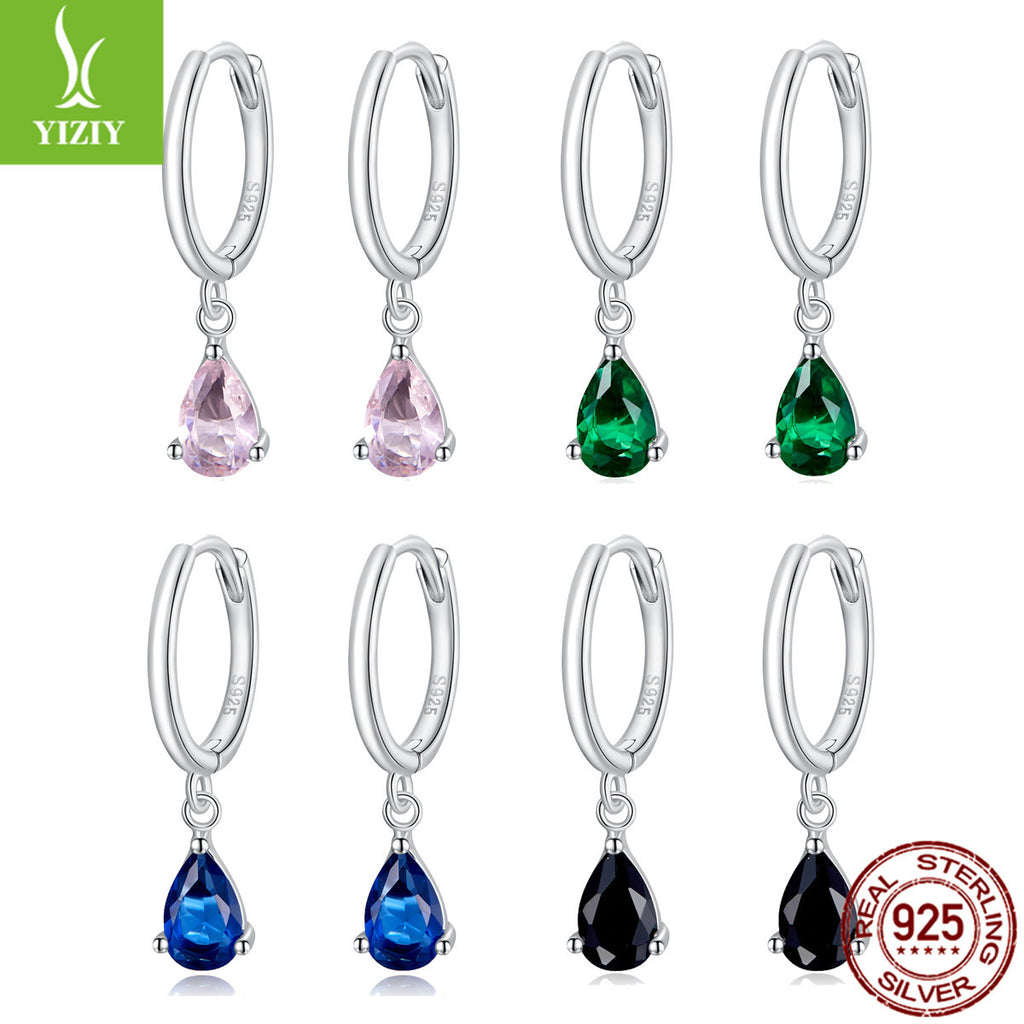 New 2021 925 Silver Water Drop Earrings with Zircon