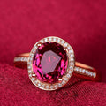 Red Crystal Ruby Gemstone Diamond Rings