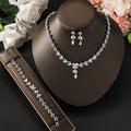 High-end bridal earrings, collar necklace, leaf waterdrop set, wedding dress, banquet accessories