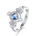 Natural Blue Moonstone 925 Sterling Silver Ring