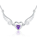 925 Silver Necklace with Natural Amethyst Pendant